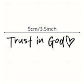 cheap Wall Stickers-4pcs Trust in God Car Rearview Mirror Sticker, Car Rearview Mirror Decal, Inspirational Vinyl Sticker, Ideal Christian Gift, Jesus Faith Letter Decals for Car Interior