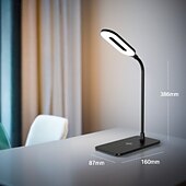お買い得  デスクランプ-LEDデスクランプ テーブルランプ ナイトスタンドライト 家庭用 3つの照明モード ワイヤレス 急速充電 デスクライト タッチコントロール 調節可能なグースネック 読書用