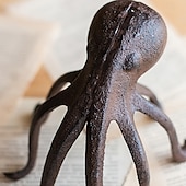 economico Halloween-versatile polpo in ghisa - statuetta decorativa a tema nautico porta telefono - statua artistica in metallo non necessita di elettricità per interni &amp;uso esterno natale halloween ringraziamento san