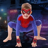 cheap Masks-Mask Arm Guards Spider Superhero Half Face Kid's Unisex Boys' Halloween Carnival Party Performance Dress Up