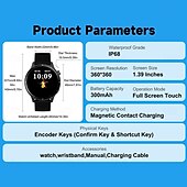 economico Smartwatch-V15Z Orologio intelligente 1.39 pollice Orologio da Corsa Fitness Smartwatch Bluetooth Contapassi Promemoria chiamata Localizzatore di attività Compatibile con Android iOS Da uomo Standby lungo