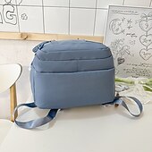 abordables Sacs à dos de Collège-Sac à dos d&#039;école noir pour adolescent avec motif patch et pochette – sac à dos élégant pour les collégiens et les lycéens, prêt pour la rentrée