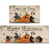 cheap Halloween Kithen-2pcs Halloween Kitchen Rugs and Mats Non-Slip Anti-Fatigue Kitchen Rug Set for Entryway ,Kitchen and Laundry