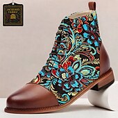 economico Stivali da vestiti-Per uomo Stivali Camminata Pelle PU Tessuto jacquard Confortevole Antiscivolo Traspirante Stivaletti Allacciatura Marrone Autunno Inverno