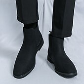 abordables Bottes de Chelsea-Bottines Chelsea blanches pour homme, idéales pour l&#039;automne et l&#039;hiver : élégantes et faciles à enfiler, idéales pour les professionnels urbains et les tenues décontractées élégantes.