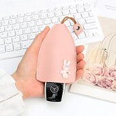 economico Organizzazione spazi-4 portachiavi in similpelle a forma di frutta, mini portachiavi estraibile alla moda per donna, organizer creativo per portachiavi auto.