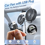 cheap Indoor Lighting-Car Fan USB Powered for Baby, Dual Car Cooling Fans for Backseat 3 Speed Separate Controlled Quiet Brushless Motor 360 Rotatable 5V Rear Seat Air Circulation for Vehicle Van Truck SUV RV(USB Plug)
