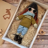 abordables Poupées-Poupée Waldorf faite à la main, bébé fille avec ensembles de vêtements - poupée en peluche douce de 11,8 pouces pour les tout-petits, cadeau de Noël idéal pour les enfants