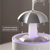 voordelige Luchtbevochtigers &amp; ontvochtigers-Kleurrijke regendruppel aromatherapie machine roterende waterdruppel luchtbevochtiger afstandsbediening thuiskantoor waterzuiveraar