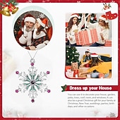 halpa joulu-henkilökohtainen jouluvalokuva lumihiutaleprojektiokoriste mukautettu kuva muistolahjariipus joulukuusi roikkuukoriste, joululahja hänelle/hänelle/perheelle