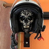 ieftine Halloween-Suport pentru craniu de cască de motocicletă, suport pentru depozitarea căștilor, suport pentru pălării, suport pentru cască cu craniu, obiecte artizanale din rășină, pentru paltoane, șepci, mingi de
