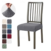 olcso Étkezőszék huzat-1/4/6 db-os jacquard széküléspárna csúszásgátló huzat, nyújtható és levehető ülésvédő, csúszásgátló bútorhuzat étkezőbe, irodába vagy otthoni használatra
