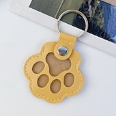 economico I regali-Portachiavi in pelle a forma di zampa di animale domestico, ciondolo creativo per conservare i ricordi dei peli di cane e gatto, grazioso accessorio per la decorazione di borsetta.