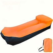 economico Attrezzatura da Campeggio-Divano letto gonfiabile pieghevole da esterno con cuscino, confezione da 1 - traspirante e resistente agli strappi &amp;design portatile leggero antiscivolo per campeggio, spiaggia, feste all&#039;aperto -