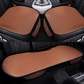abordables Housses de siège de voiture-Ensemble de 3 coussins de siège de voiture d&#039;été en soie glacée, coussin de siège de voiture sans dossier, coussin frais en une seule pièce