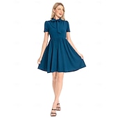 levne Šaty-Retro 50. léta Rockabilly Polední Šaty na šaty Flare šaty Maškarní kostým Dámské Dovolená Ležérní Dospělé Šaty Jaro léto