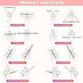 abordables Soins Personnels &amp; Santé-Bande de résistance pour le yoga 25 lb/35 lb, bande de fitness extensible, bandes d&#039;exercice en forme de 8 polyvalentes, aide à la traction en forme de 8 pour la mobilité des épaules &amp;développement du