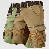 economico Classico-Per uomo Pantaloncini cargo Shorts Shorts da Spiaggia Pantaloncini casual Multi-tasche Gamba Dritta Tasca falsa Semplice Comodità Lunghezza al ginocchio All&#039;aperto Casuale Quotidiano Vacanza Moda