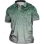 cheap Men's Plus Size Polo-Men's Plus Size Polo Shirt Big and Tall Graphic Prints Turndown Print Short Sleeve Spring &amp; Summer Sports Fashion Streetwear Designer Outdoor Street Tops
