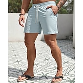 economico Pantaloncini casual-Per uomo Shorts Pantaloncini Estivi Pantaloncini casual Tasca Elastico in vita Coulisse Semplice Comodità Traspirante Corto All&#039;aperto Vacanza Canotta sportiva Casual Nero Bianco Micro-elastico