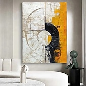 cheap Abstract Paintings-Handmade Oil Painting Canvas Wall Art Decoration Simple Abstract for Home Decor Stretched Frame Hanging Painting/Rolled Frameless Unstretched Painting