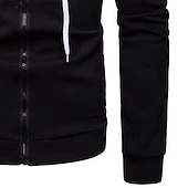 abordables sudaderas basicas hombre-Hombre Sudadera Sudadera con capucha y cremallera completa Negro Azul Marino Azul Piscina Naranja Con Capucha Plano Retazos Cremallera Bloque de Color Deporte Casual Diario Ropa de calle Fresco Ropa
