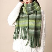 economico Scialli e stole da donna-Per donna Sciarpa rettangolare Sciarpe da donna Streetwear Quotidiano Data Nero Arancione Sciarpa Plaid