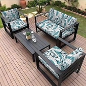 abordables Housse de canapé-Housse de coussin de siège d&#039;extérieur pour patio, housses en microfibre teintées en fil floral