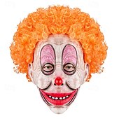 economico Maschera di Halloween &amp; Accessori-Maschera di Halloween, cuffia in lattice, cuffia da clown, maschera sorridente, faccia da fantasma, performance, bar, palla, cosplay, accessorio
