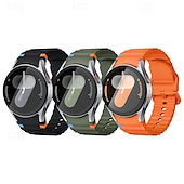 baratos Pulseiras de relógio Samsung-Pacote com 6 Pulseiras de Relógio para Samsung Galaxy Watch 7/6/5/4  40/44mm, Watch 5 Pro 45mm, Watch 6 Classic 43/47mm, Watch 4 Classic 42/46mm Silicone Substituição Alça Fofo Pulseira Esportiva
