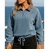 economico Felpa &amp; Sweatshirt-Per donna Felpe Giacca in pile morbido polare Cerniera a un quarto Manica Lunga Top Athleisure Di pile Antivento Leggero Caldo Escursionismo Allenamento Atletico abbigliamento sportivo Abbigliamento