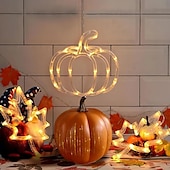 billige Halloween innendørs-blinkende lys gresskar stjerneklar natt gresskar LED stilig glødende gresskarlykt dekorasjon ideell for innendørs utendørs hjem soverom bad og gang dekor