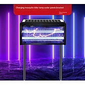 cheap Bug Zapper-Solar Bug Zapper Outdoor, Mosquito Zapper Waterproof Electric Fly Zapper Rechargeable Mosquito Killer Lamp with 15W Solar Panel, Cordless Fly Trap for Backyard, Patio, Garden, RV, Camping