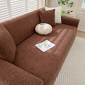baratos Cobertura de Sofa-Capas de sofá de chenille para sala de estar, capa elástica de sofá com tudo incluído, jacquard grosso, capas de sofá de canto em forma de L, 1/2/3/4 lugares