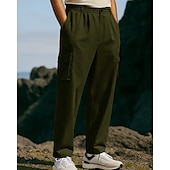 cheap Bottoms-Men&#039;s Cargo Pants Hiking Pants Trousers Hiking Rain Pants Outdoor Regular Fit Waterproof Windproof Bottoms Pocket Black Army Green Cotton Camping / Hiking Running S M L XL XXL