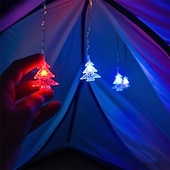 お買い得  デコレーション＆ナイトライト-クリスマスライト LED バタフライ/アイスコーン/ペンタグラム/クリスマスツリー/スノーフレークカーテン つららフェアリー キャンプストリングライト ガーランド 屋外用 家庭用 新年パーティー装飾 1個