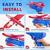 billiga partifavör-4 st skumglidflygplanskastare med 3 flyglägen, livfulla färgglada designer &amp;slitstark plastkonstruktion - flygleksaker för utomhusbruk för pojkar &amp;flickor från 3 år och uppåt