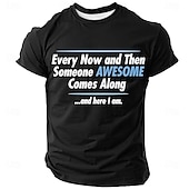 cheap Men&#039;s Funny T shirts-Men&#039;s Every Now And Then Someone Awesome Comes Along Funny Slang T Shirt Short Sleeve T shirt 3D Print Crew Neck Shirt Fashion Daily Basic Street Casual Daily All Seasons Clothing