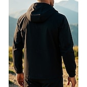 preiswerte Wasserdichte Jacken-Herren Windjacke Softshelljacke Außen Wasserdicht Winddicht Wanderoutfits Wanderbekleidung Frühling Herbst Oberteil Camping / Wandern / Höhlenforschung Laufen Einfarbig Schwarz Weiß