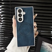 Недорогие Чехлы для Samsung-телефон Кейс для Назначение SSamsung Galaxy Z-образный сгиб 7 Z-сгиб 6 Z Fold 5 Z Fold 4 Z Fold 3 Кейс на заднюю панель Магнитный Защита от удара Ретро ТПУ Кожа PU