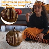 billige Halloween innendørs-blinkende lys gresskar stjerneklar natt gresskar LED stilig glødende gresskarlykt dekorasjon ideell for innendørs utendørs hjem soverom bad og gang dekor