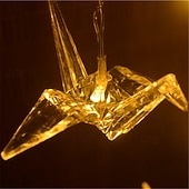 abordables Tiras de Luces LED-Luces de cadena de hadas 3.5M 96LED coloridas mil grullas de origami luces de cortina LED para boda decoración de habitación fiesta patio destellos luces de cadena de vacaciones enchufe EU US AU UK