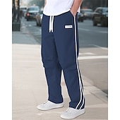 preiswerte Freizeithosen-Herren Tech-Hosen Hose Freizeithose Tasche Elastischer Bund Kordelzug Patchwork Komfort Sport im Freien Täglich Mode Lässig Schwarz Armeegrün Mikroelastisch