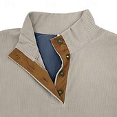 billige Basic gensere-Herre Genser Polo genser Svart Rød Navyblå Brun Grå Polokrage Fargeblokk Lapper Fargeblokk Sport &amp; Utendørs Avslappet Daglig Gatemote Kul Designer Alle årstider Klær Gensere Gensere