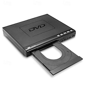 Недорогие Приставки TV Box-15 Вт 1080p DVD-плеер с несколькими режимами воспроизведения, пульт дистанционного управления, многоугольный просмотр, USB-порт