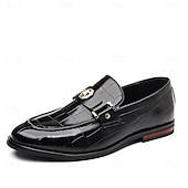 abordables Semi-formel-Mocassins en similicuir bordeaux pour homme, effet crocodile, avec boucle décorative en métal, pour hommes d&#039;affaires, événements formels et banquets