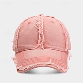 economico Cappellino da baseball da uomo-Per uomo Cappellino da Baseball Cappello da Sole Cappello da Camionista Nero Rosa Jeans Moda Casual Streetwear Quotidiano Tinta unica Regolabile Protezione solare Traspirante