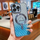 voordelige iPhone-hoesjes-telefoon hoesje Voor iPhone 16 15 14 Pro Max Plus iPhone 16e iPhone 13 Pro Max Achterkant Ondersteuning draadloos opladen Niet-vergelend Bling glitter glanzend Kleurgradatie