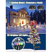 cheap Decorative Lights-Solar Christmas Tree 1 Pack, Lights Decorations, Outdoor Waterproof Christmas Decorations Tree Lights for Garden/Patio/Lawn/Yard, Ornament