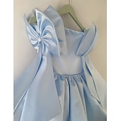 cheap Flower Girl&#039;s Dresses-Kids Girls&#039; Flower Girl Dress Party Dress Solid Color Sleeveless Performance Wedding Party Mesh Princess Sweet Mesh Mid-Calf Sheath Dress Tulle Dress Flower Girl&#039;s Dress Summer Spring Fall 4-13 Years